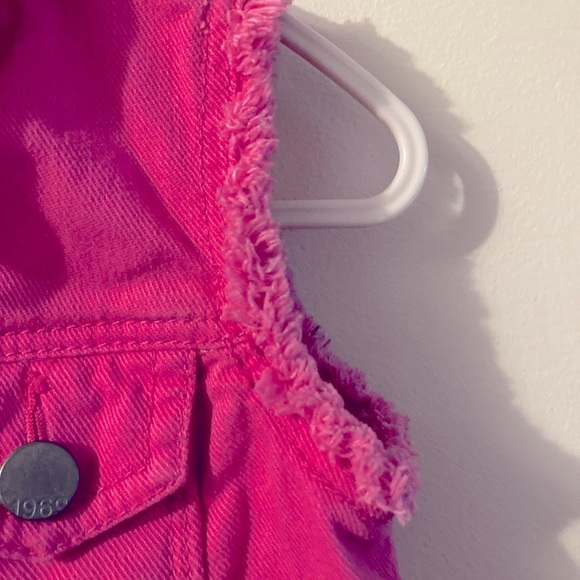 GAP Hot Pink Denim Vest Toddler Size 2 GAP 1969 - Picture 5 of 7